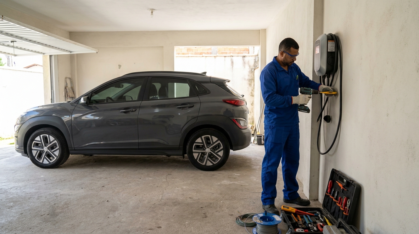 Instalacao de carregador de carro eletrico em Feira de Santana‑BA