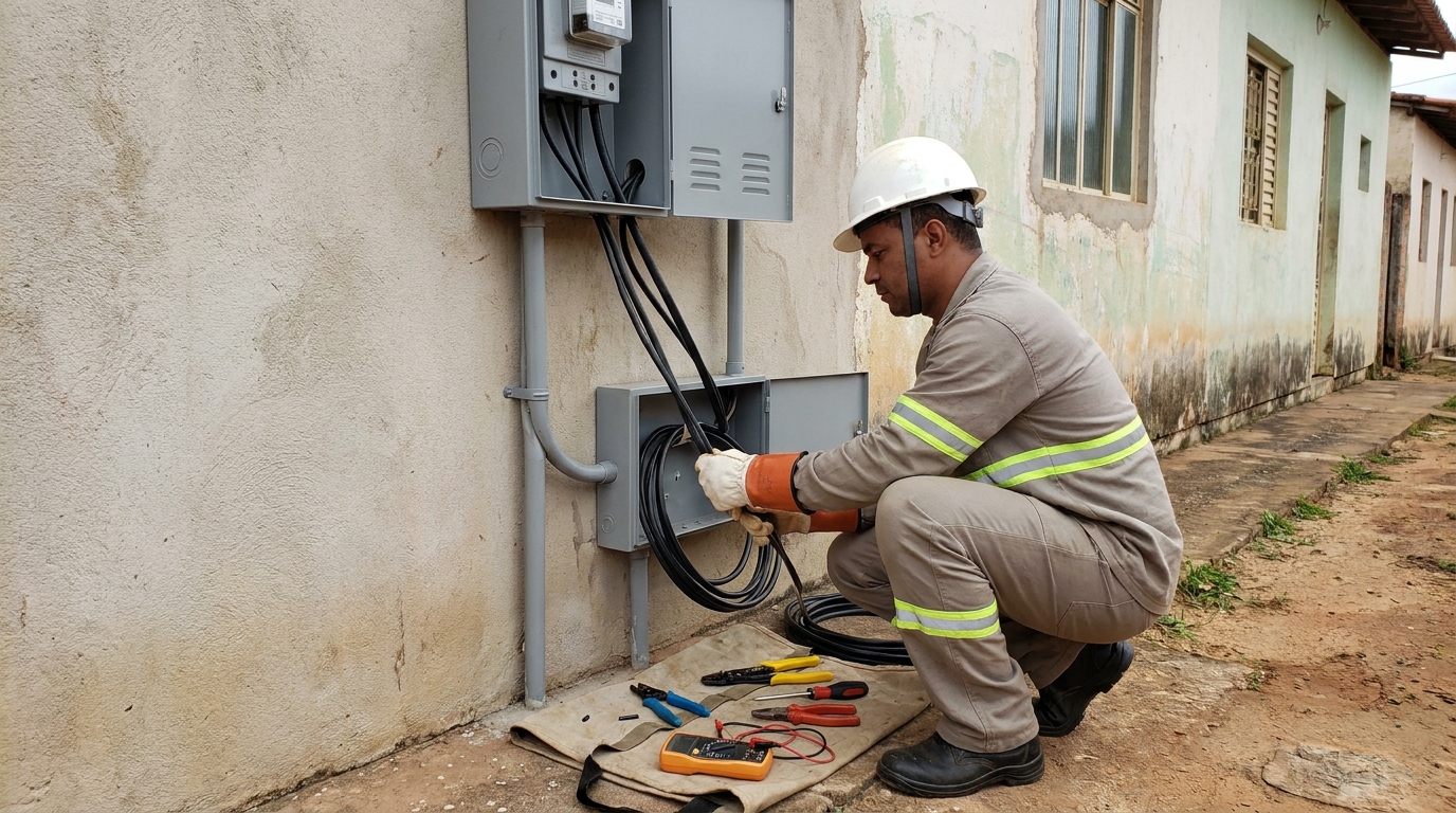 Troca de padrao de energia em Feira de Santana‑BA